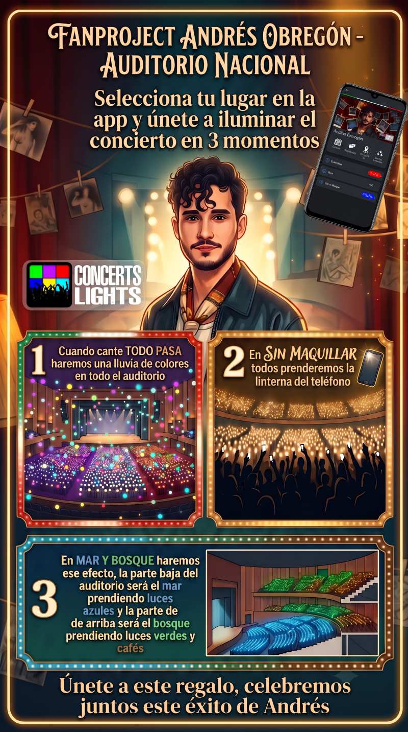 Andrés Obregón en el Auditorio Nacional, 23 de octubre CDMX