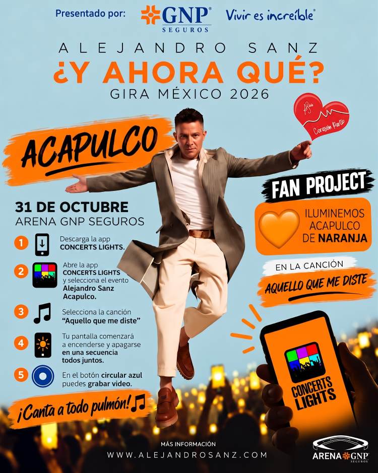 Fan project Alejandro Sanz Acapulco — iluminemos Acapulco de naranja