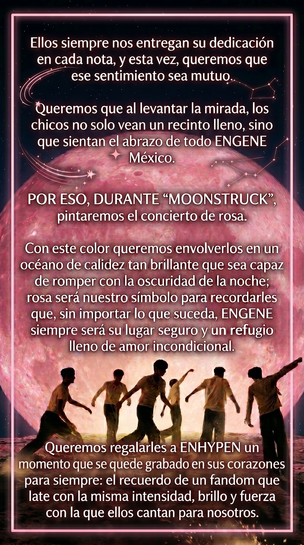 Fan project ENHYPEN — pintemos el concierto de rosa